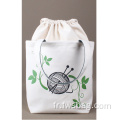 Fermeture Coton Canvas Tote Yarn Rangement Sacs